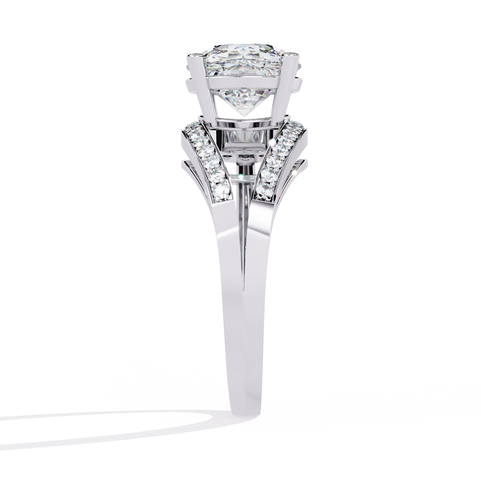 Solitairekart 2.96ct Natural Diamond Halo Ring-H Color, VS1 Clarity